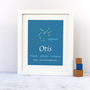 Personalised Name And Star Sign Print, thumbnail 1 of 12