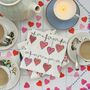 Valentines Love Hearts Linen Napkins, thumbnail 3 of 3