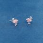 Flamingo Cz Sterling Silver Stud Earrings, thumbnail 6 of 7