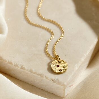 Mini Confetti Birthstone Disc Necklace, 5 of 8