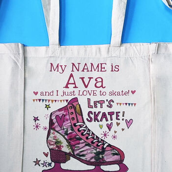 Personalised Love To Ice Skate Bag, 3 of 5
