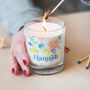 Floral 40th Birthday Personalised Candle, thumbnail 4 of 4