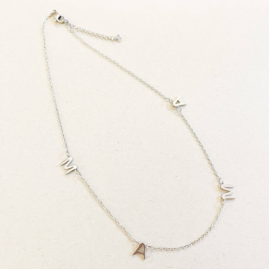 Minimalist Initial Letter Mama Necklace, 1 of 1