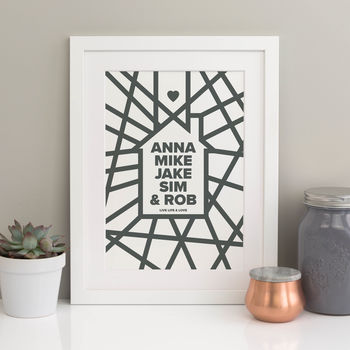 Personalised Graphic House Print, 2 of 8