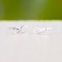 Sterling Silver Mini Infinity Studs, thumbnail 3 of 5