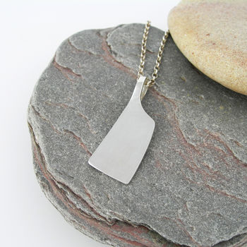 Personalised Rowing Oar Sterling Silver Necklace, 3 of 5