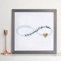 Personalised Metallic Heart Infinity Framed Art, thumbnail 8 of 8
