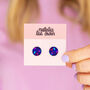Mini Round Stud Earrings In Midnight Disco, thumbnail 1 of 4