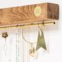 Personalised Oak And Brass Jewellery Stand, thumbnail 1 of 7