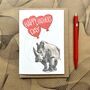 Rhino Father's Day Card, thumbnail 1 of 2
