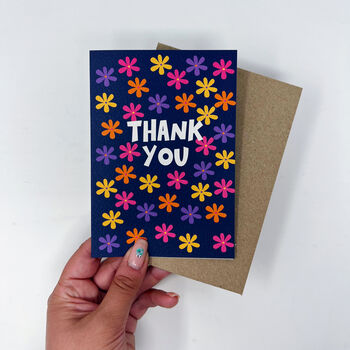 Colourful 'Thank You' Flower Card, 4 of 6