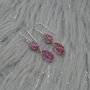Red Ruby Silver Earrings: Teardrop Dangle, thumbnail 5 of 8