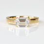 Emerald Cut Lab Grown Diamond Engagement Ring, thumbnail 1 of 9