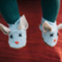 Handmade Recycled Cashmere Bunny Booties, thumbnail 3 of 12