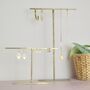 Personalised Gold Bamboo Jewellery And Earrings Stand, thumbnail 2 of 9