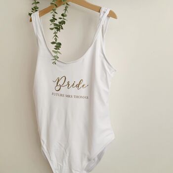 Personalised Bride To Be Swimsuit, 5 of 5