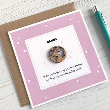 You Are The World, Mother's Day / Birthday Globe Card, 3 of 5