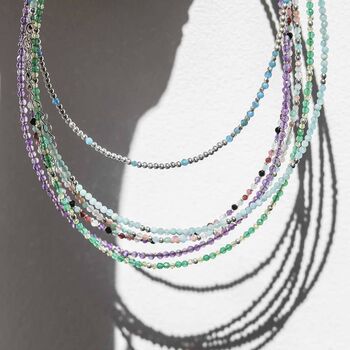 Amazonite Gemstone Beaded Necklace, 7 of 8