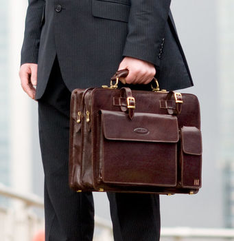 men's modern leather briefcase