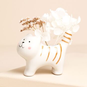 Ceramic Cat Bud Vase, 2 of 4