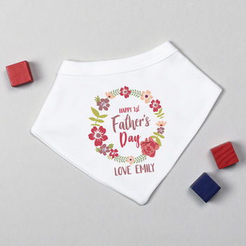 Personalised First Father's Day Floral Babygrow, 8 of 11