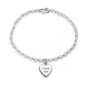 I Love You Personalised Sterling Silver Jewellery, 3 of 6