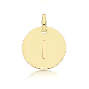 Round Plain Initial Pendant, 9 of 12