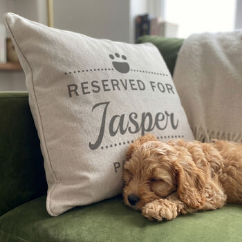 Personalised Reserved For Pet Cushion, 3 of 6