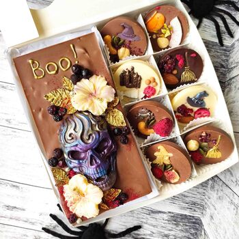 Vegan Chocolate Skull – Personalised ‘Spooky’ Gift, 7 of 9