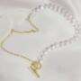 Dual Quartz And Gold Plated Silver Necklace With Toggle, thumbnail 3 of 7