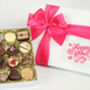 Luxury Mother’s Day 24 Chocolate Selection. White Box And Cerise Ribbon, thumbnail 2 of 2