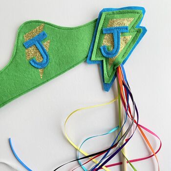 Superhero Crown And Wand Personalised Set, 6 of 11