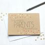 Personalised Parents Wedding Thank You Card, Gold Dots, thumbnail 5 of 7