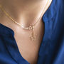 Gold Plated Shooting Star Charm Necklace, thumbnail 1 of 7