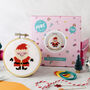 'Cute Santa' Mini Cross Stitch Kit, thumbnail 2 of 3