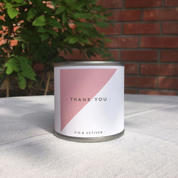 Geometric Pattern Birthday/Thank You Soy Scented Candle, 4 of 12