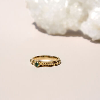 Lalita Emerald Gold Vermeil Spinning Ring, 2 of 9