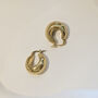 Chunky U Shape Hoops Gold, thumbnail 2 of 6