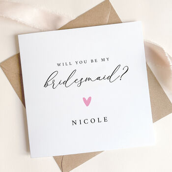 Personalised Will You Be My Bridesmaid Card, 4 of 4
