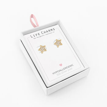 Sparkly Crystal Silver Studs Earrings Gift, 2 of 2
