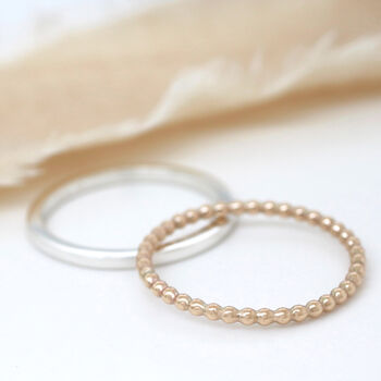 Thin Ring. 9ct Gold Stackable Ring, 7 of 11