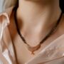 Nazaria Zircon Mangalsutra Black Beads Necklace, thumbnail 1 of 5