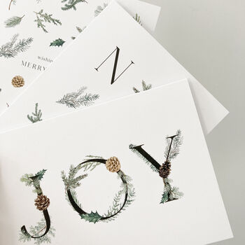 Joy Botanical Christmas Card, 3 of 3
