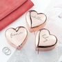 Personalised Rose Gold Plated Heart Trinket Box, thumbnail 2 of 4