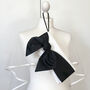 Ivory And Black Satin Bow Bridal Clutch Handbag Hope, thumbnail 6 of 7