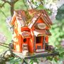 Sunset Lodge Personalised Orange Wooden Bird House, thumbnail 1 of 8