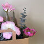 Faux Flowers Gift Bag Pink, thumbnail 3 of 3