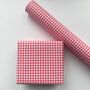 Red Gingham Paper Fibre Wrapping/Patterned Paper Sheet, thumbnail 4 of 7