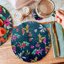 Round Placemats Set Heatproof Cherry Blossom, thumbnail 1 of 12