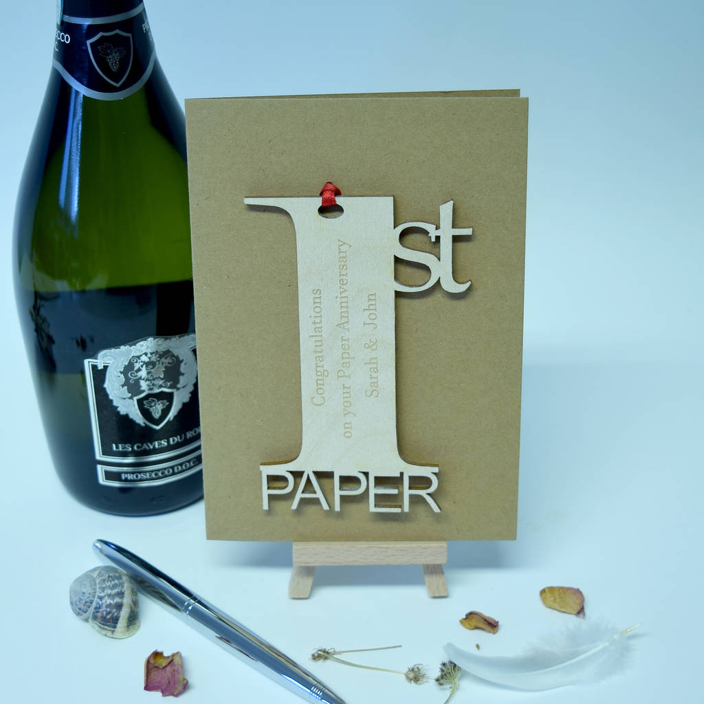 personalised wedding anniversary meaning card by hickory dickory